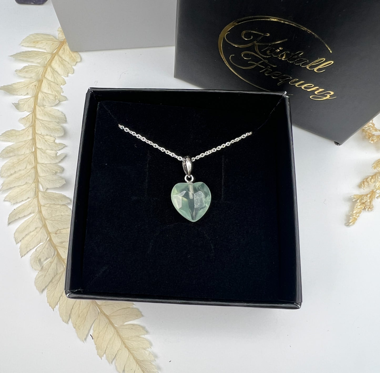 Prehnit 925 Silber Kette, Anhänger