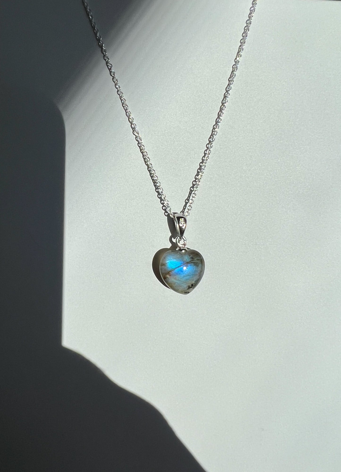 Labradorit Kette 925 Silber Anhänger