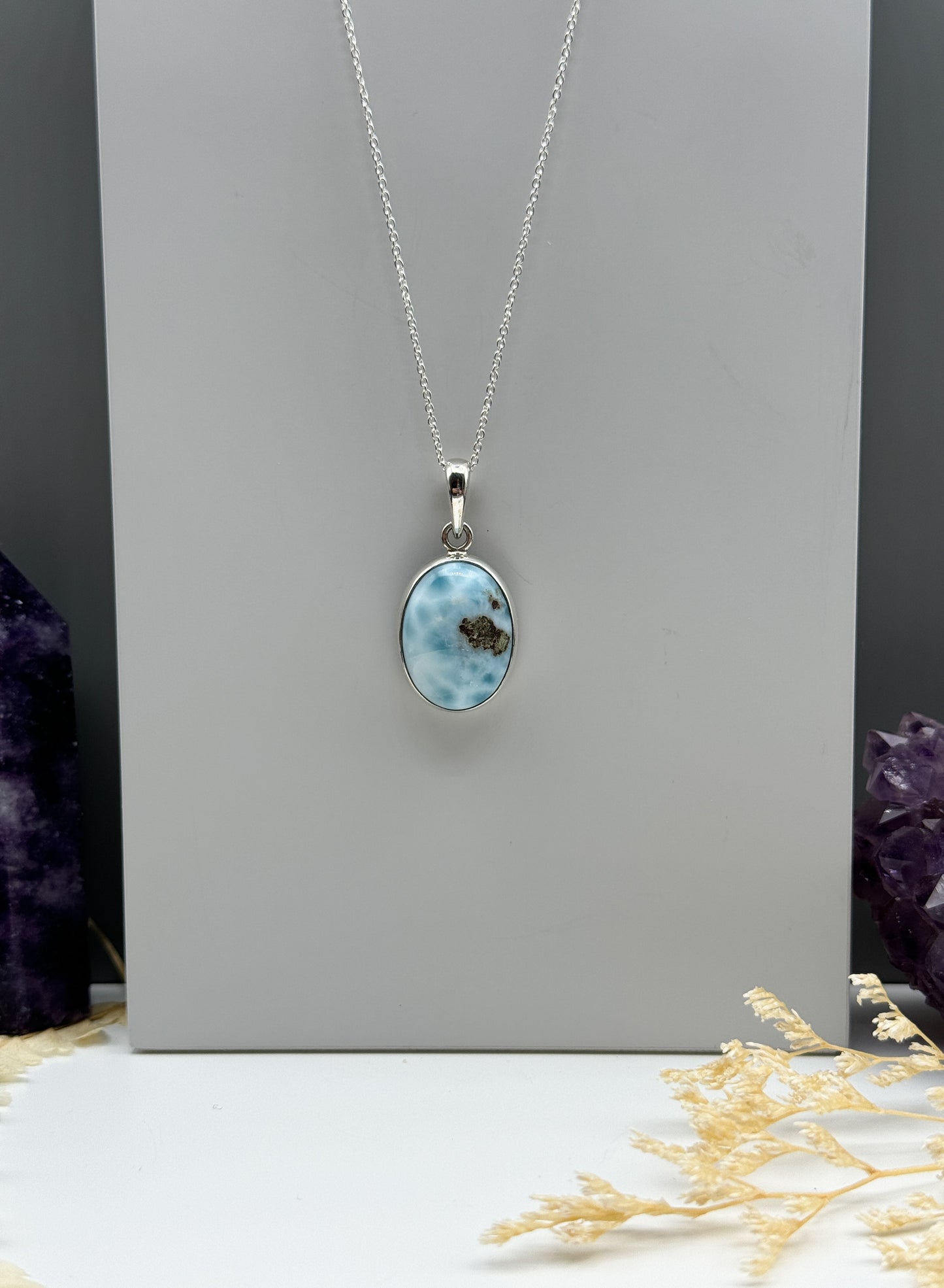 Larimar 925 Silber Kette