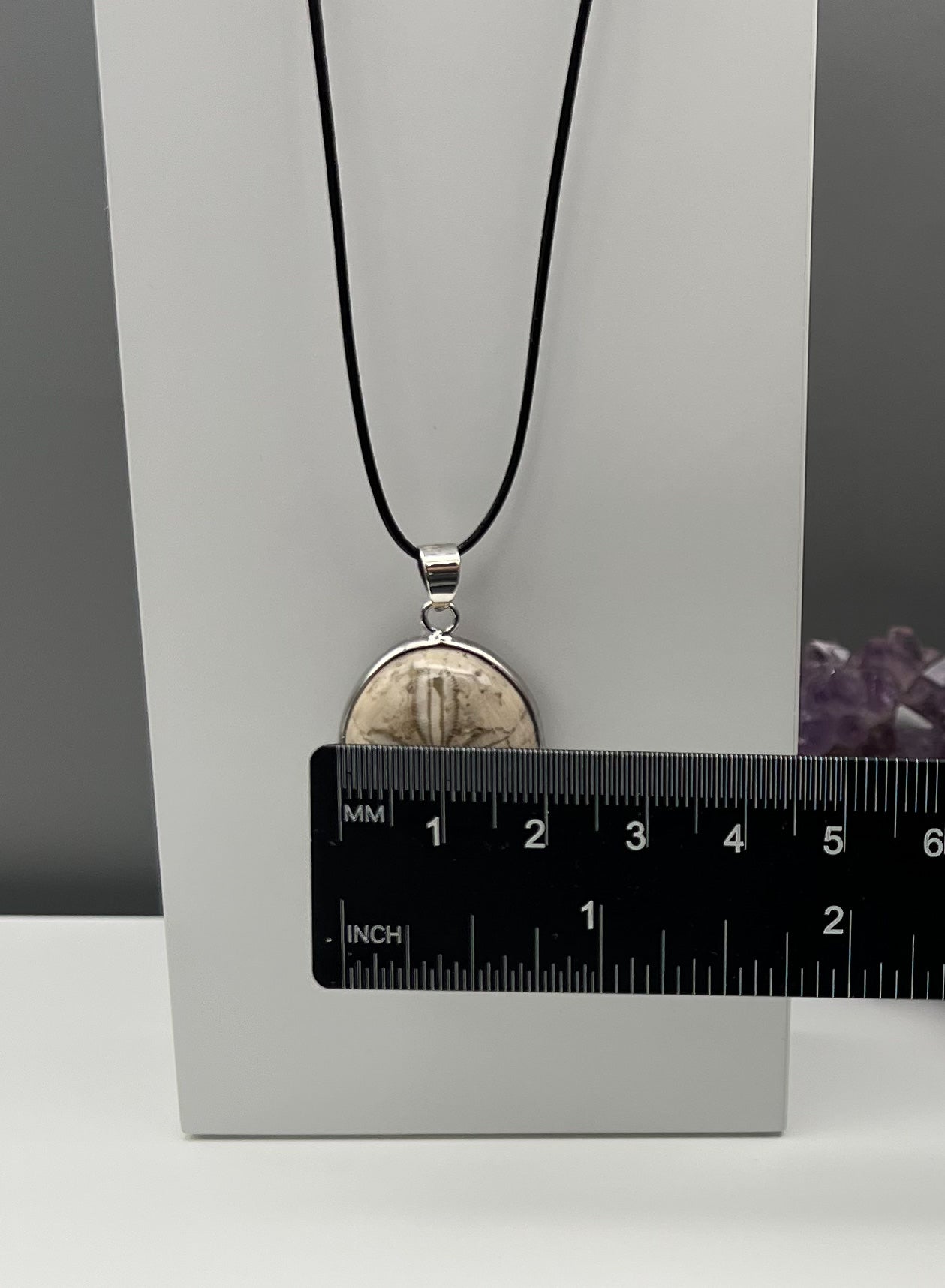 Seeigel Kette, Sanddollar Fossil Anhänger
