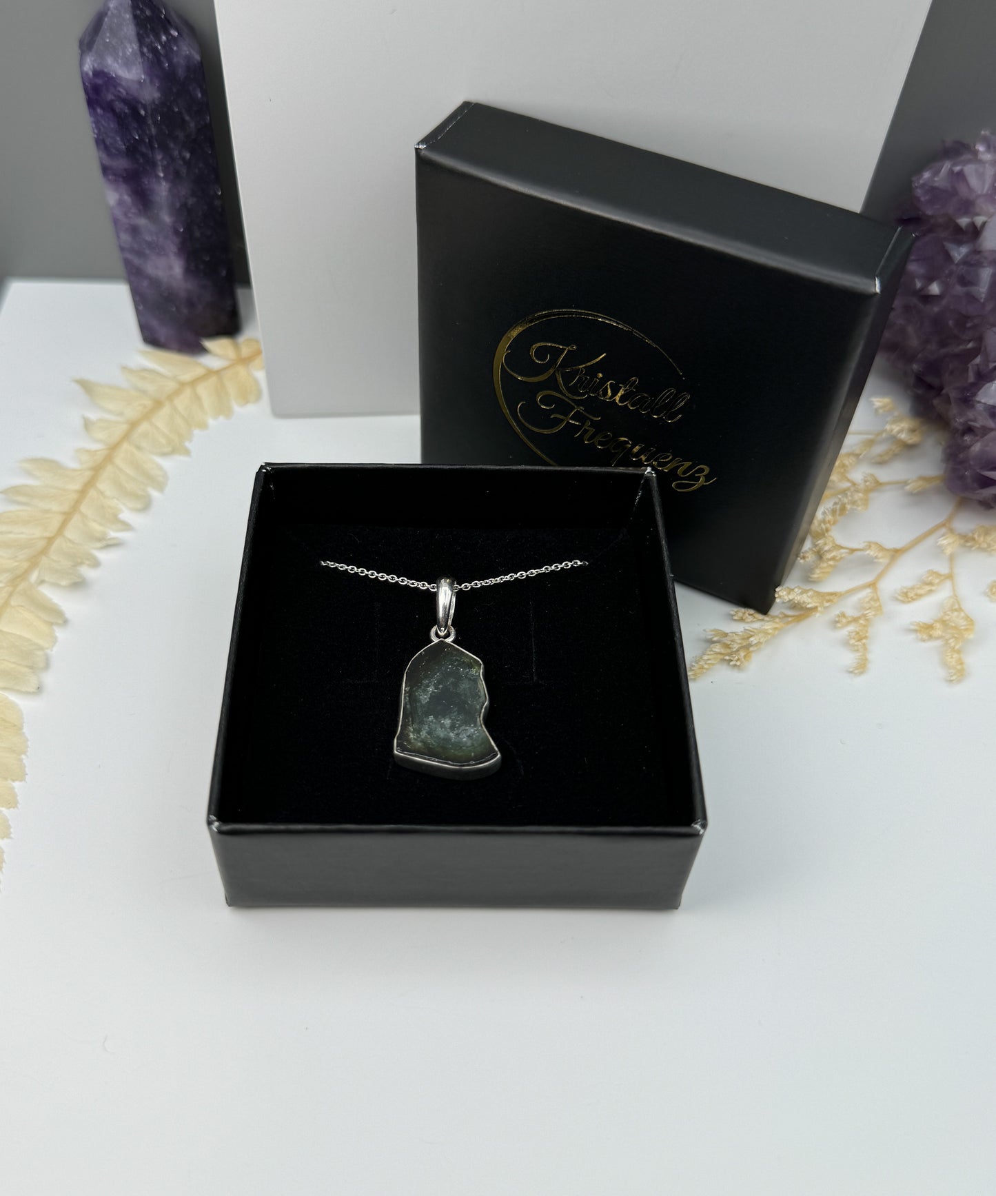 Grüner Turmalin 925 Silber Kette