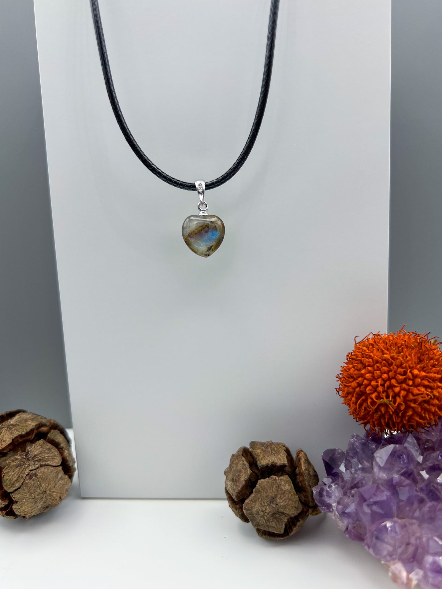 Labradorit Kette 925 Silber Anhänger