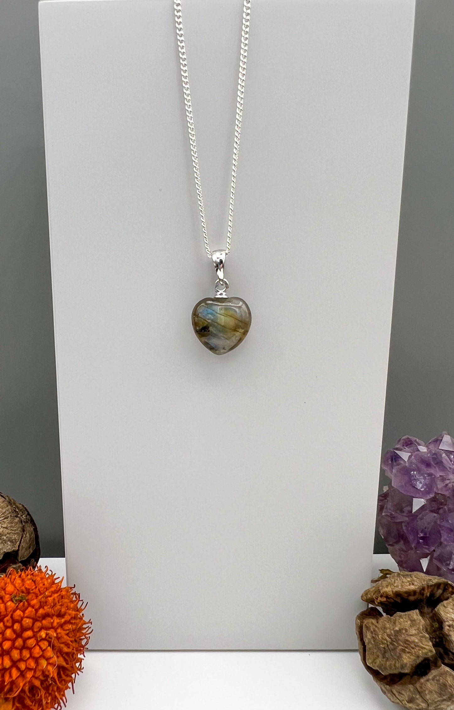 Labradorit Kette 925 Silber Anhänger