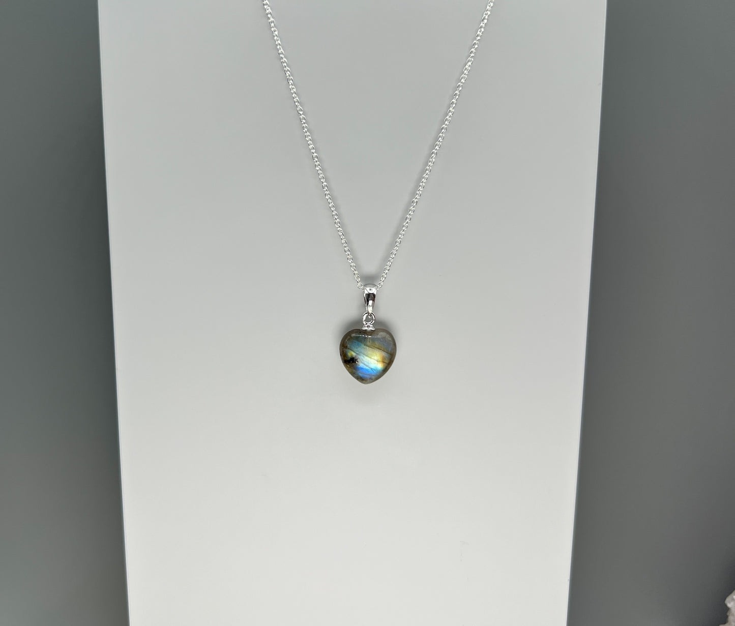 Labradorit Kette 925 Silber Anhänger
