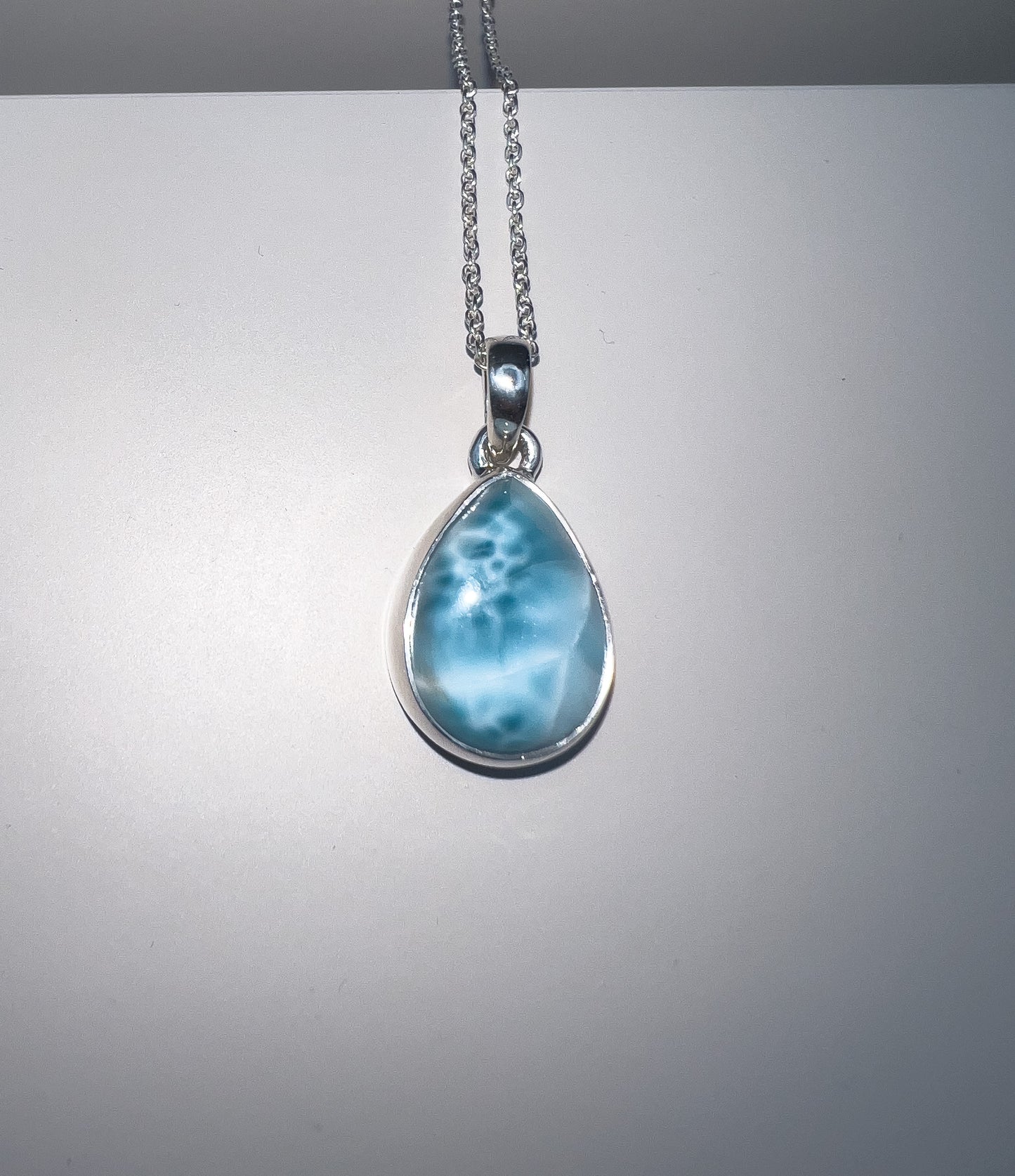Larimar 925 Silber Kette, Anhänger
