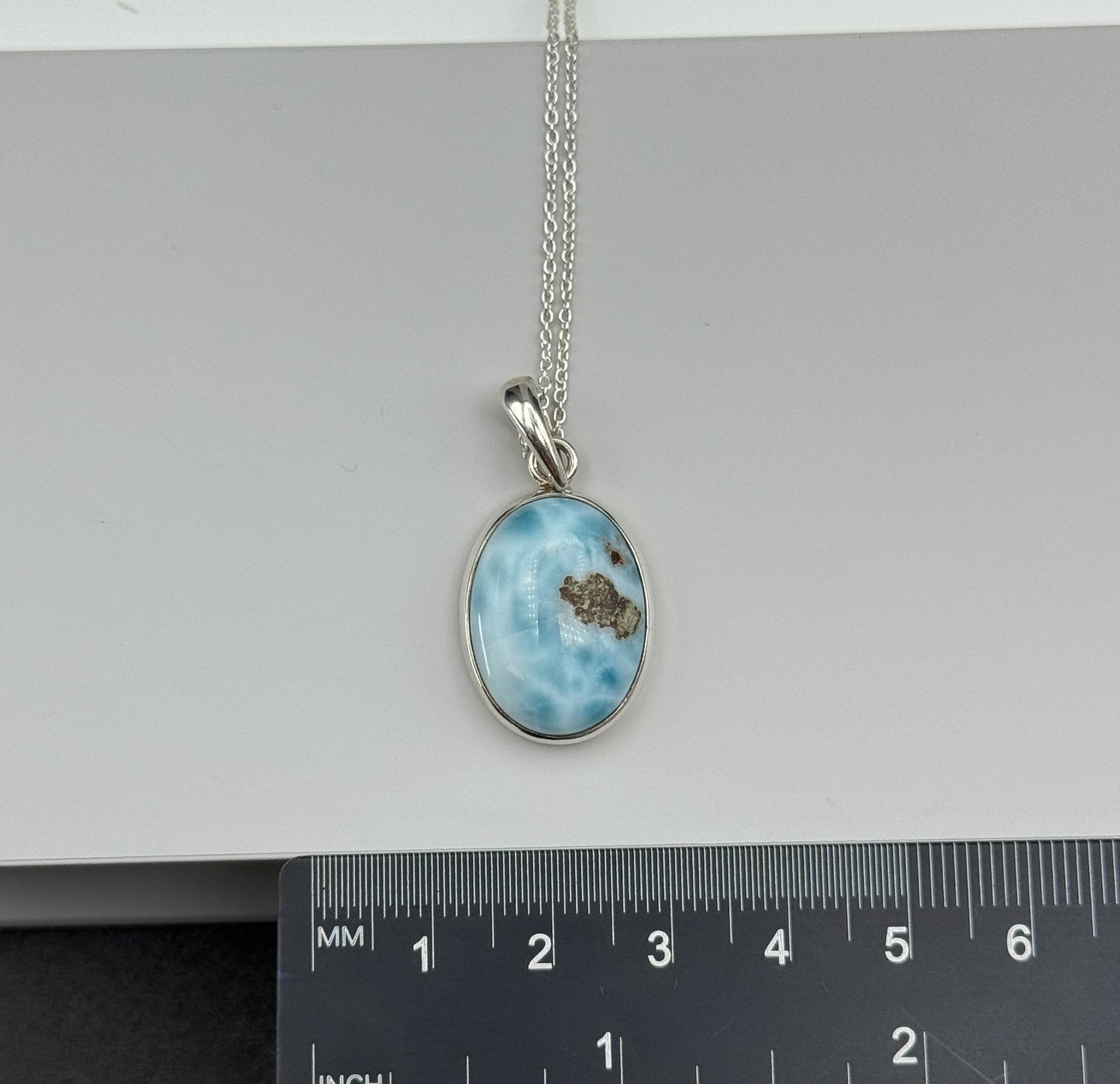 Larimar 925 Silber Kette