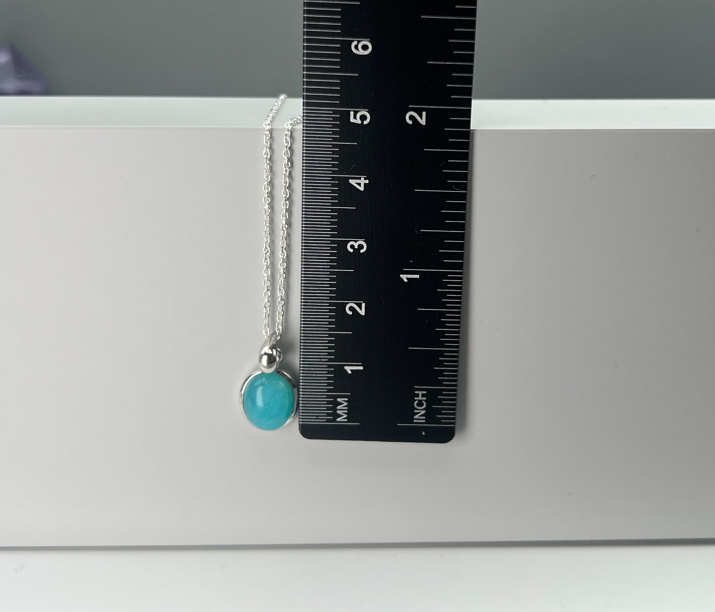 Amazonit AA-Qualität | 925 Silber Kette, Anhänger