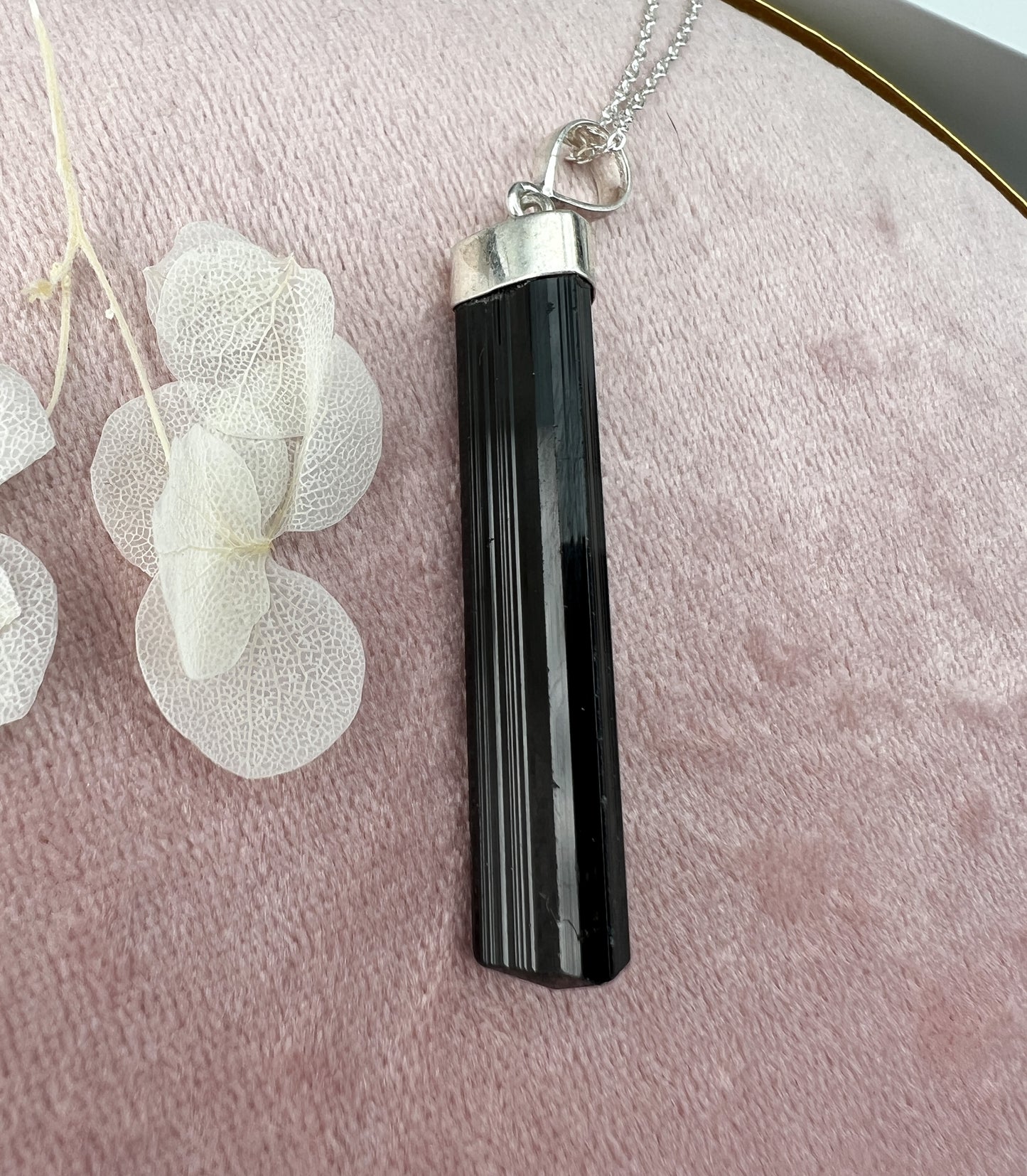 Turmalin 925 Silber | AA-Qualität | Schörl Kette, Anhänger