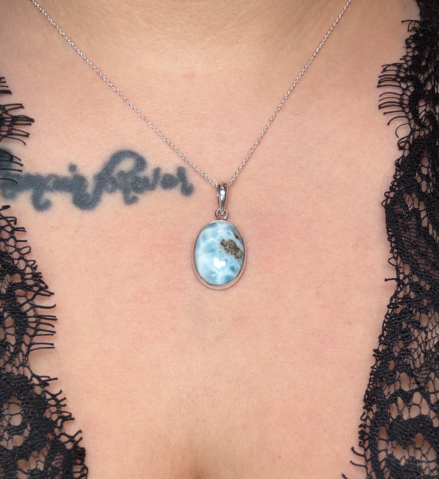 Larimar 925 Silber Kette
