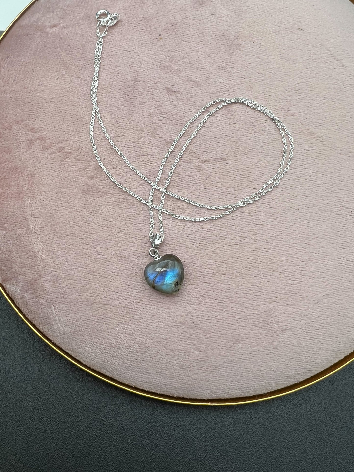Labradorit Kette 925 Silber Anhänger