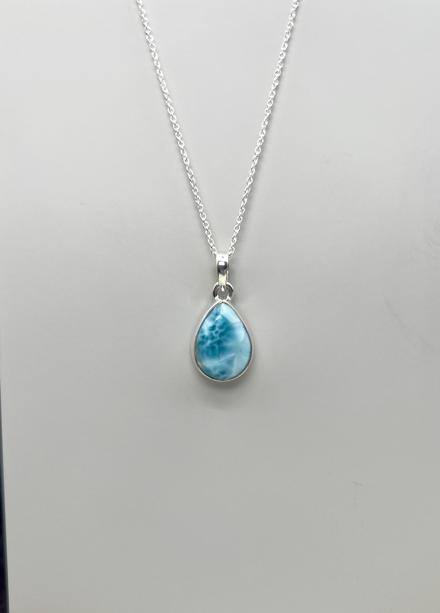 Larimar 925 Silber Kette, Anhänger
