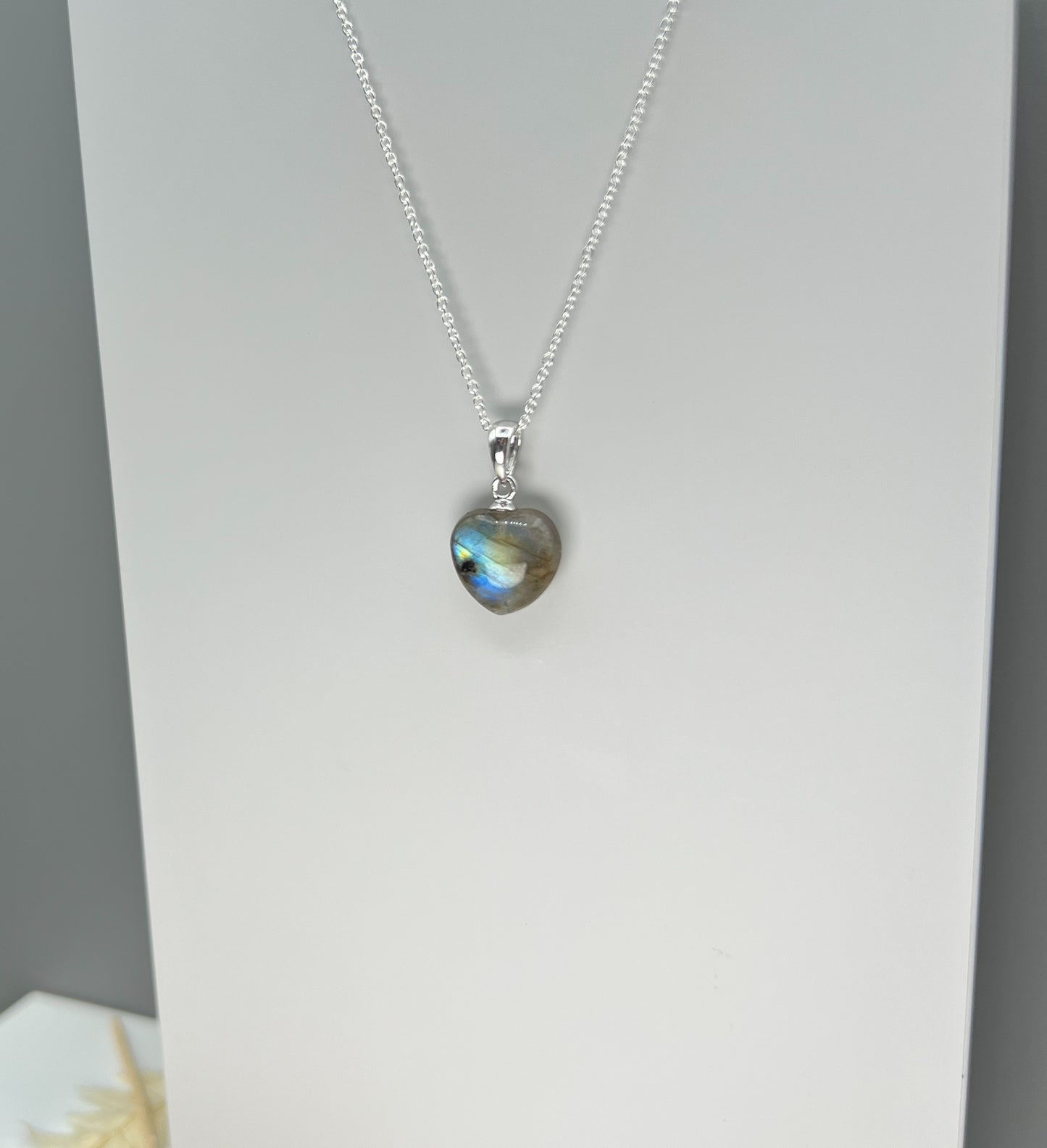 Labradorit Kette 925 Silber Anhänger