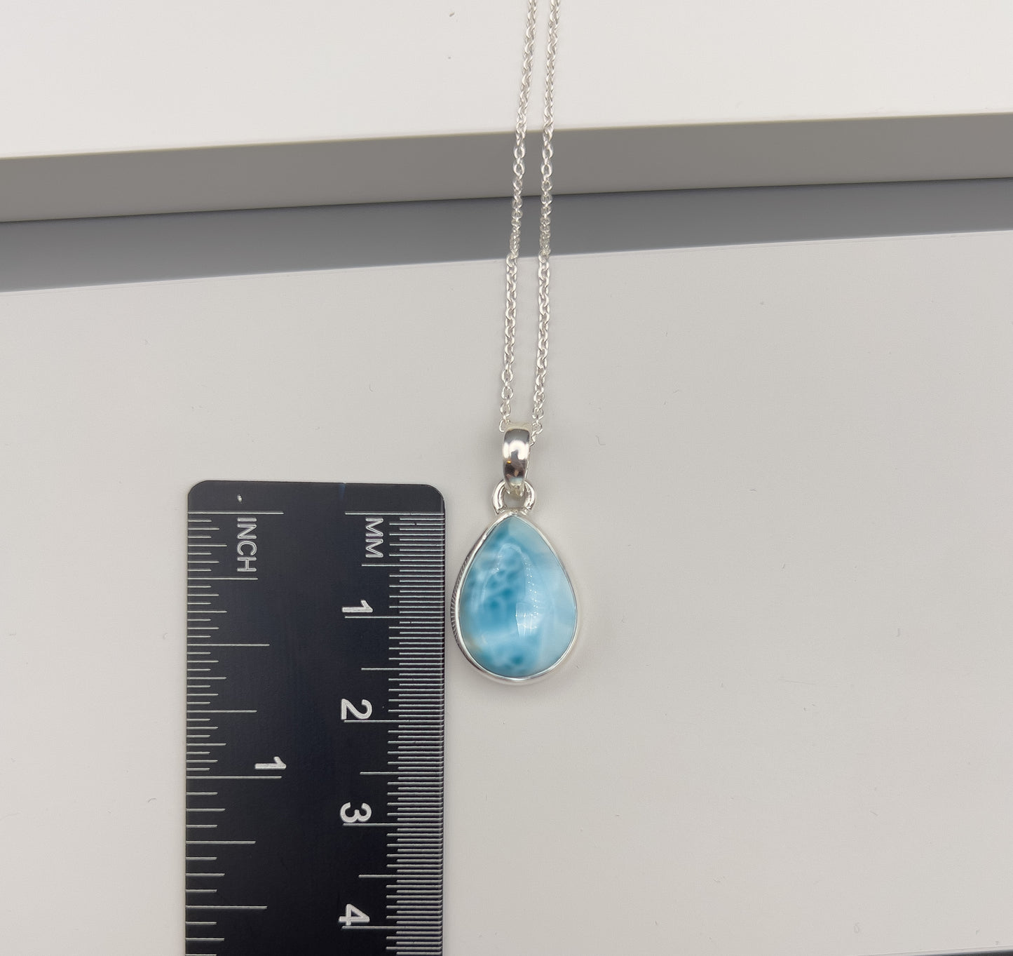 Larimar 925 Silber Kette, Anhänger