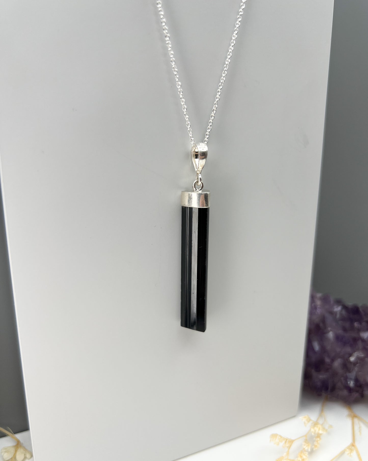 Turmalin 925 Silber | AA-Qualität | Schörl Kette, Anhänger