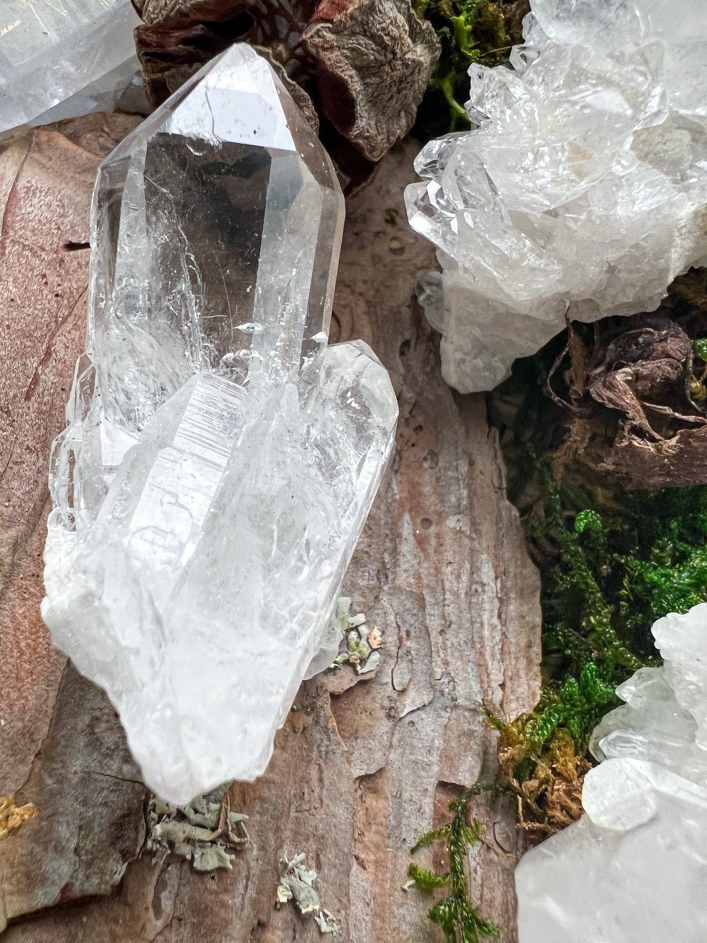Bergkristall Stufen Mini Cluster | Kristallspitzen Kristallstufen | Heilstein, Kristall, edelstein, Mineral | Geschenk | Stirnchakra Chakra
