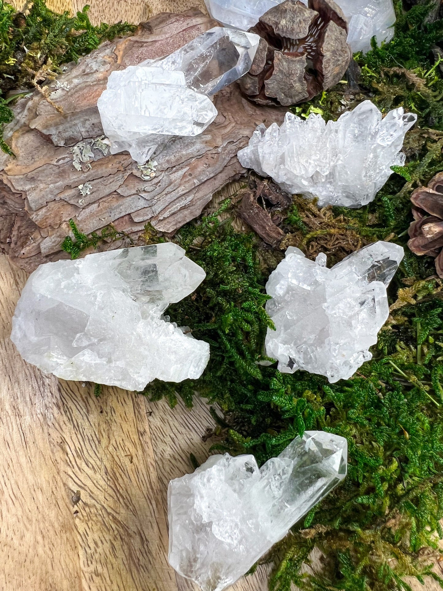 Bergkristall Stufen Mini Cluster | Kristallspitzen Kristallstufen | Heilstein, Kristall, edelstein, Mineral | Geschenk | Stirnchakra Chakra