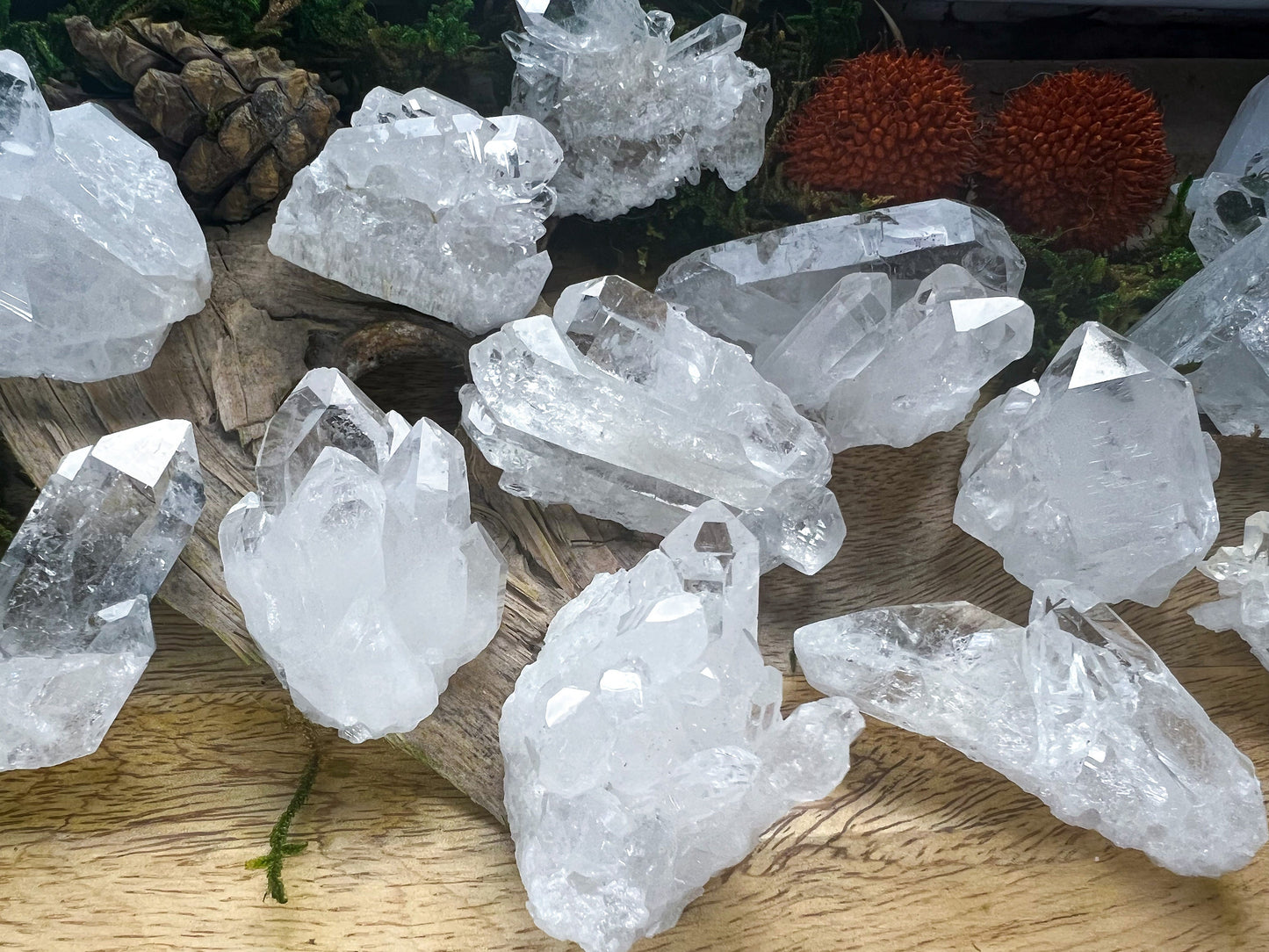Bergkristall Stufen Mini Cluster | Kristallspitzen Kristallstufen | Heilstein, Kristall, edelstein, Mineral | Geschenk | Stirnchakra Chakra