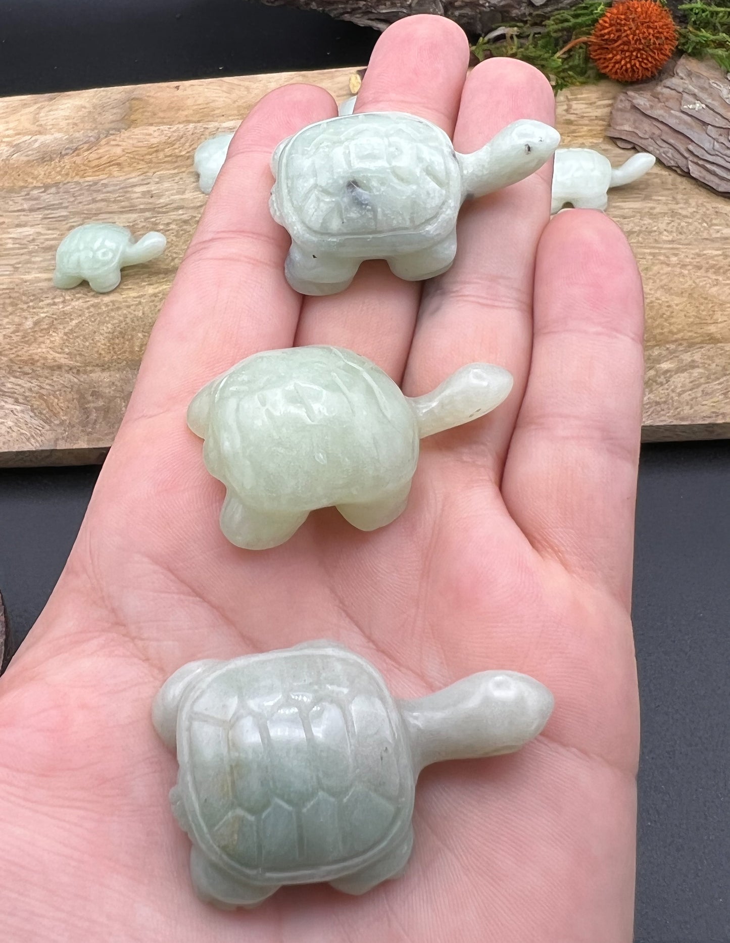 Jade Schildkröte Figur Gravur