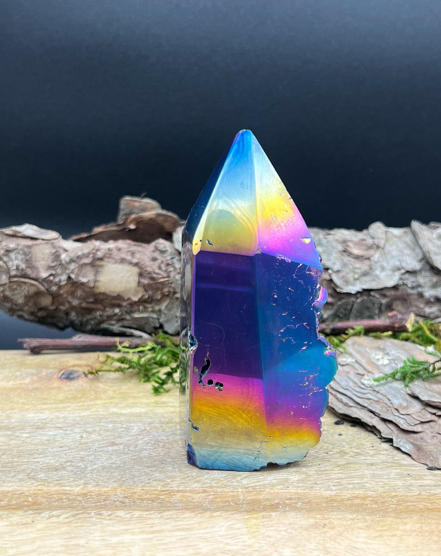 Amethyst Drusen Turm | Titanium Aura