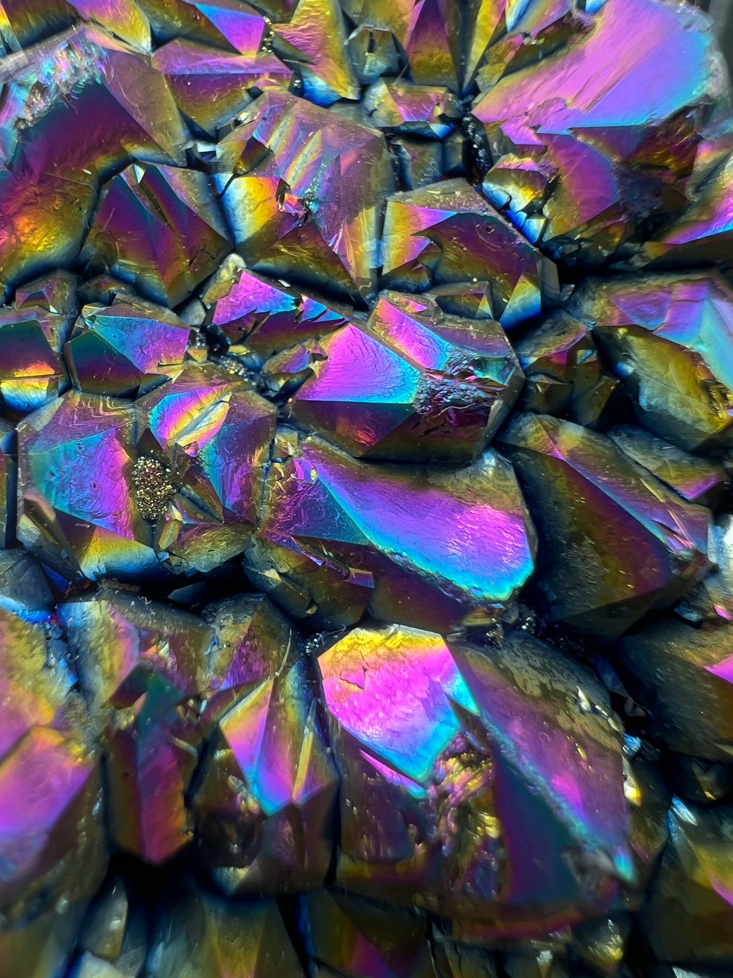 Amethyst Drusen Turm | Titanium Aura