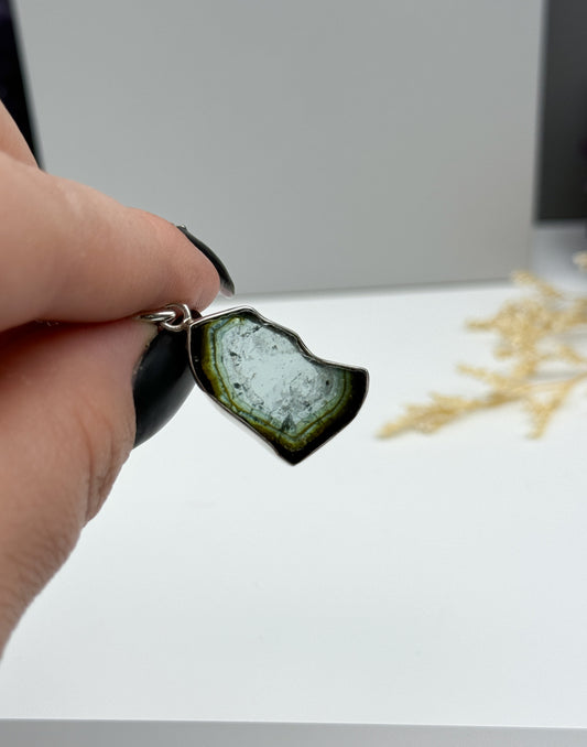 Grüner Turmalin 925 Silber Kette