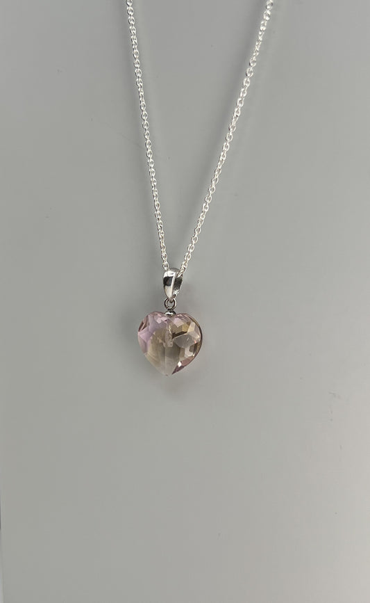 Ametrin 925 Silber Kette, Anhänger | Citrin, Amethyst