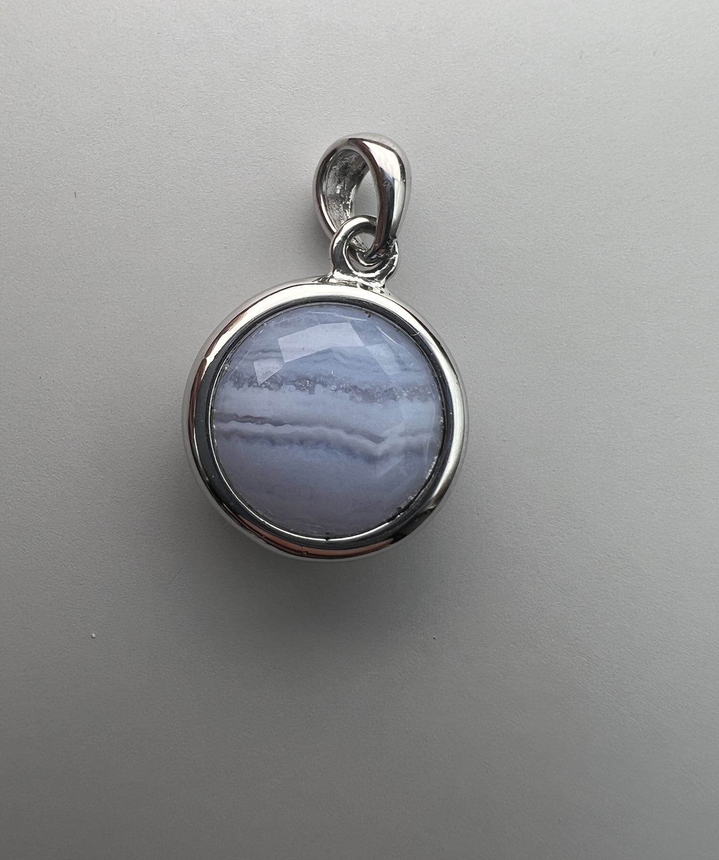 Chalcedon 925 Silber Kette, Anhänger