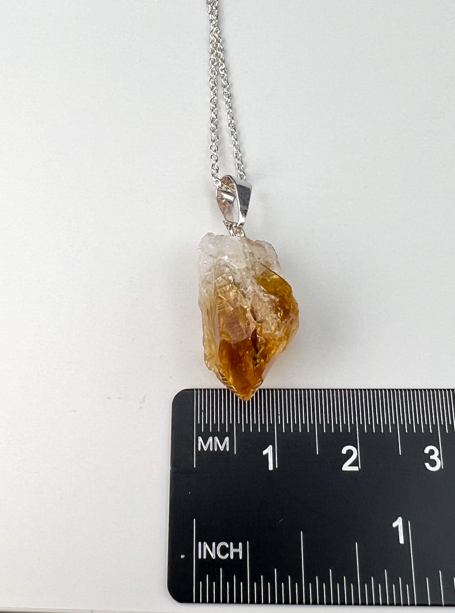 Citrin Spitze Anhänger, Kette