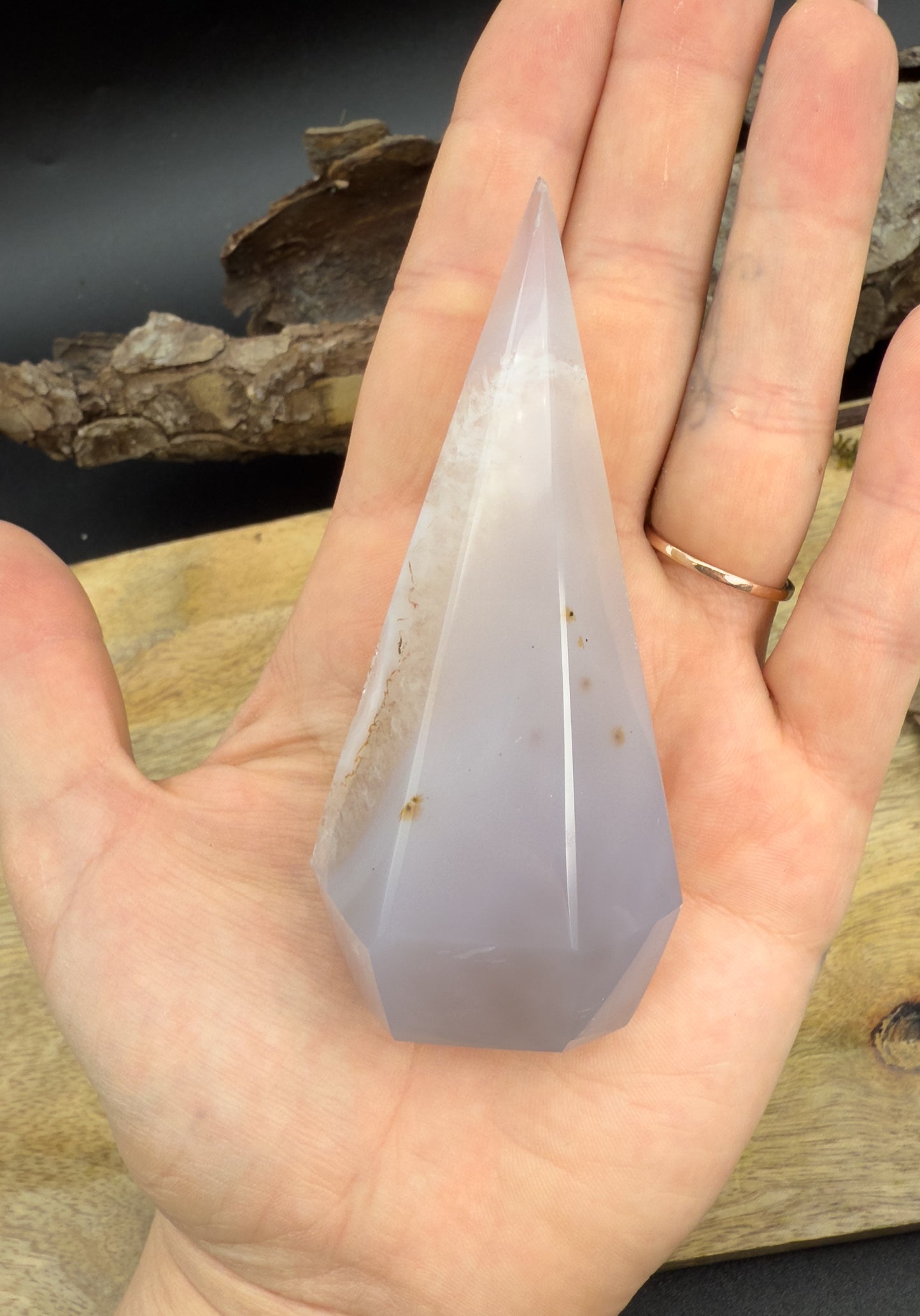 Achat Drusen Turm, funkelnde Freeform, Druzy