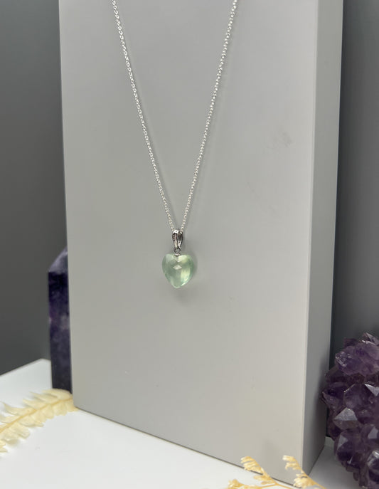 Prehnit 925 Silber Kette, Anhänger