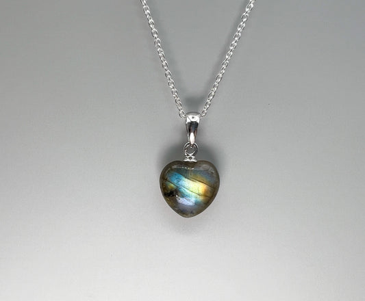 Labradorit Kette 925 Silber Anhänger