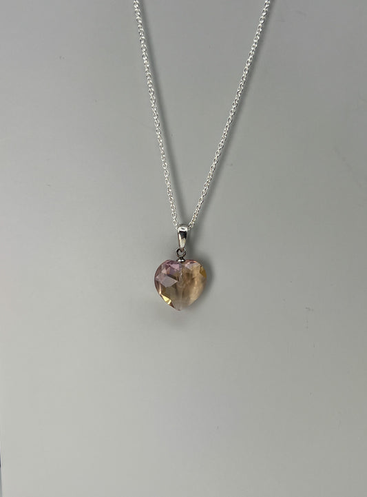 Ametrin 925 Silber Kette, Anhänger | Citrin, Amethyst