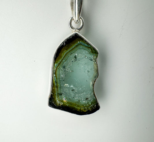Grüner Turmalin 925 Silber Kette
