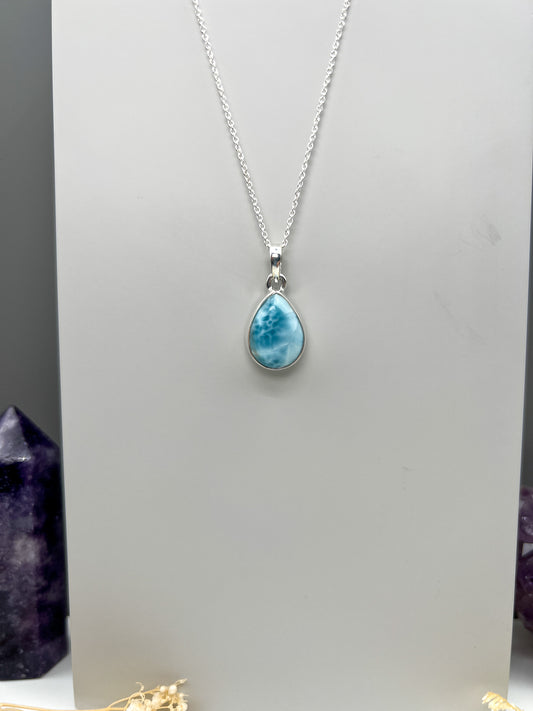 Larimar 925 Silber Kette, Anhänger