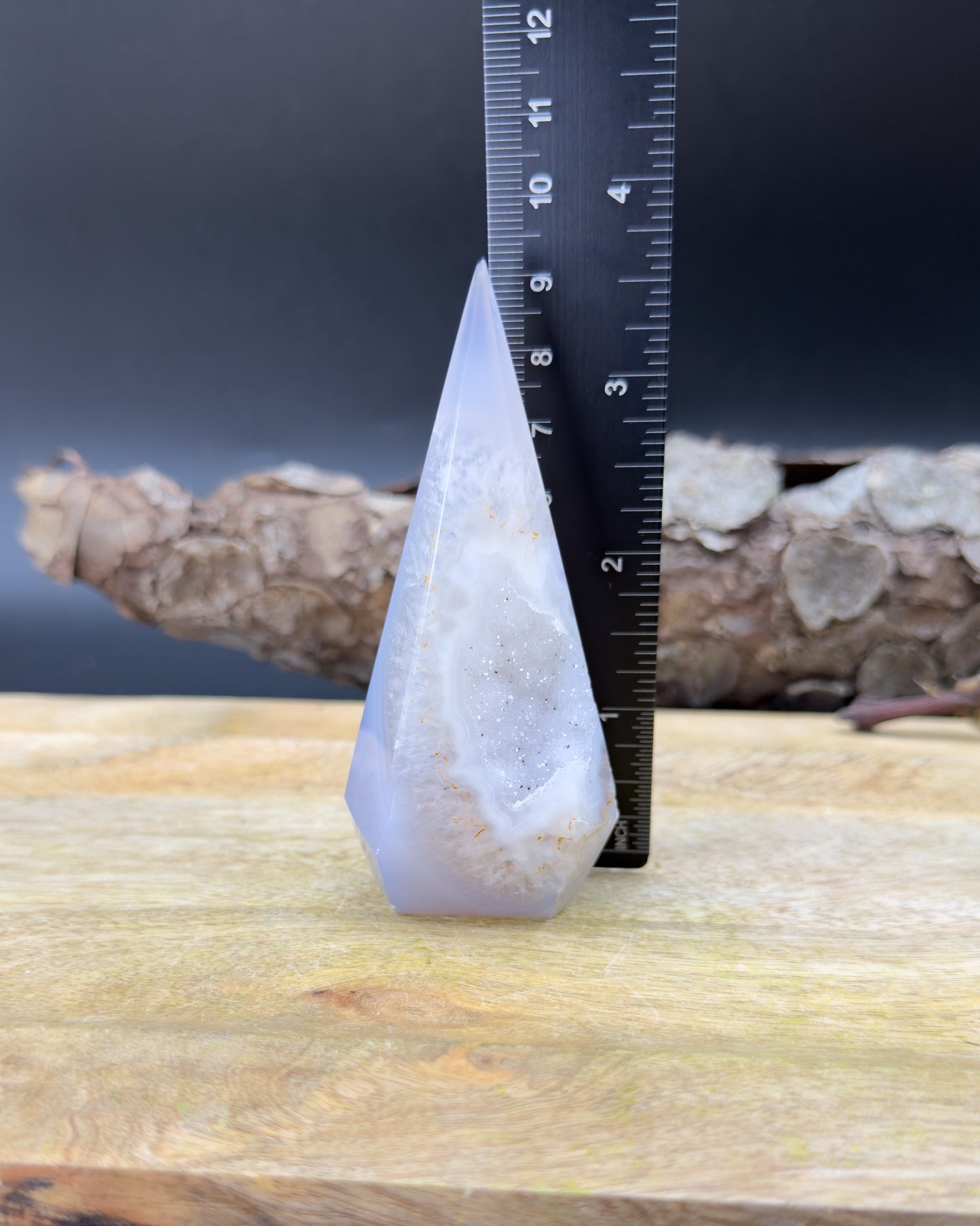 Achat Drusen Turm, funkelnde Freeform, Druzy