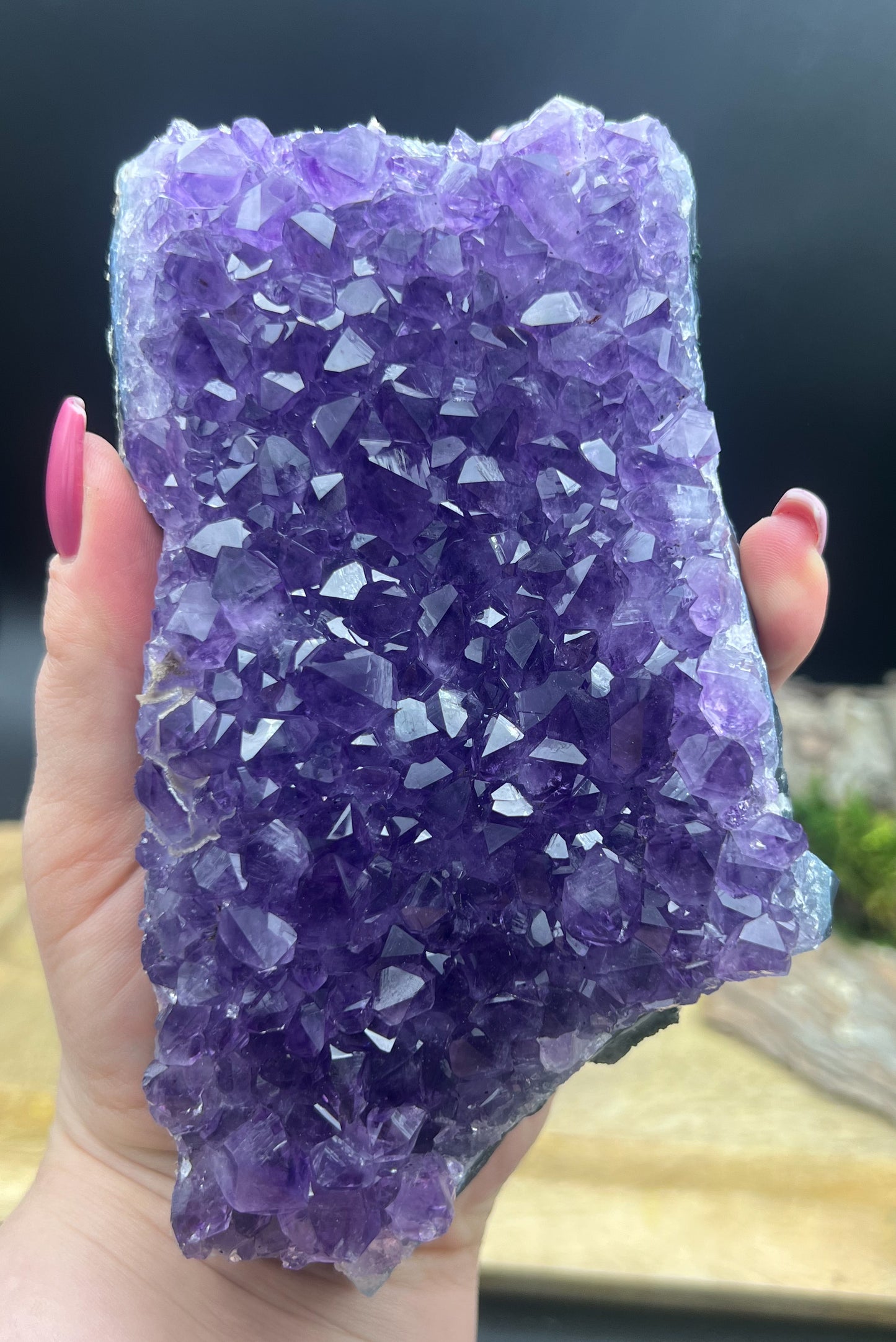 XL funkelndes Amethyst Drusenstück