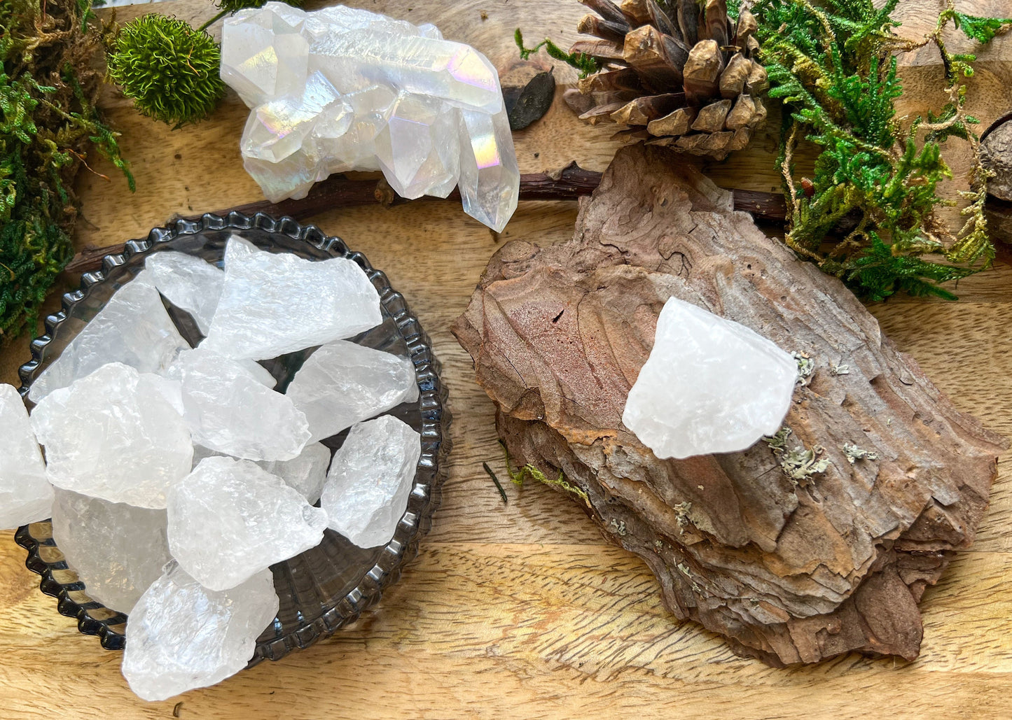 Bergkristall Roh | Raw Clear Quartz | M - XXL | Heilstein, Edelstein | Trommelstein Rohstein | Geschenk |Chakra, Stirnchakra