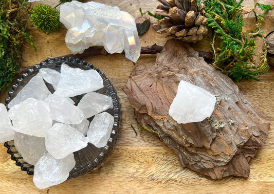 Bergkristall Roh | Raw Clear Quartz | M - XXL | Heilstein, Edelstein | Trommelstein Rohstein | Geschenk |Chakra, Stirnchakra