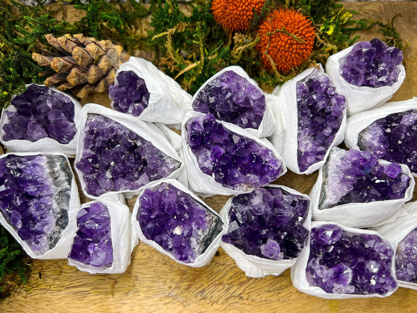 Amethyst Drusenstücke | Druse, Kristalle, Cluster, Heilsteine, Edelsteine, Mineralien