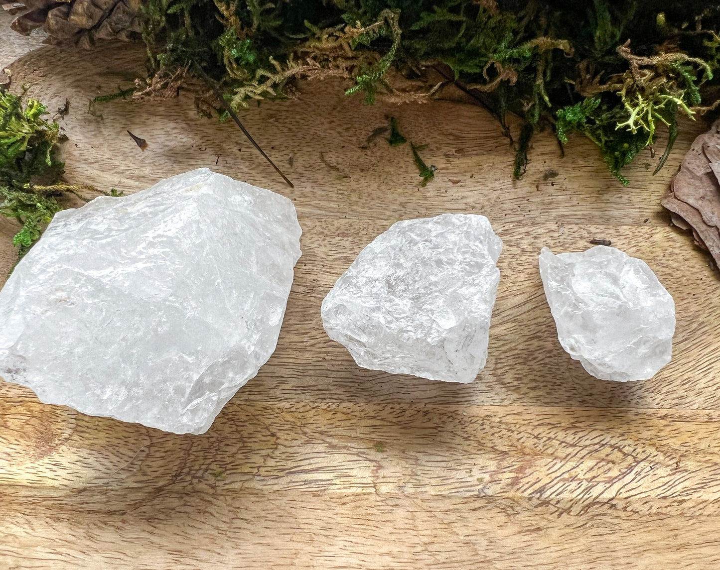 Bergkristall Roh | Raw Clear Quartz | M - XXL | Heilstein, Edelstein | Trommelstein Rohstein | Geschenk |Chakra, Stirnchakra