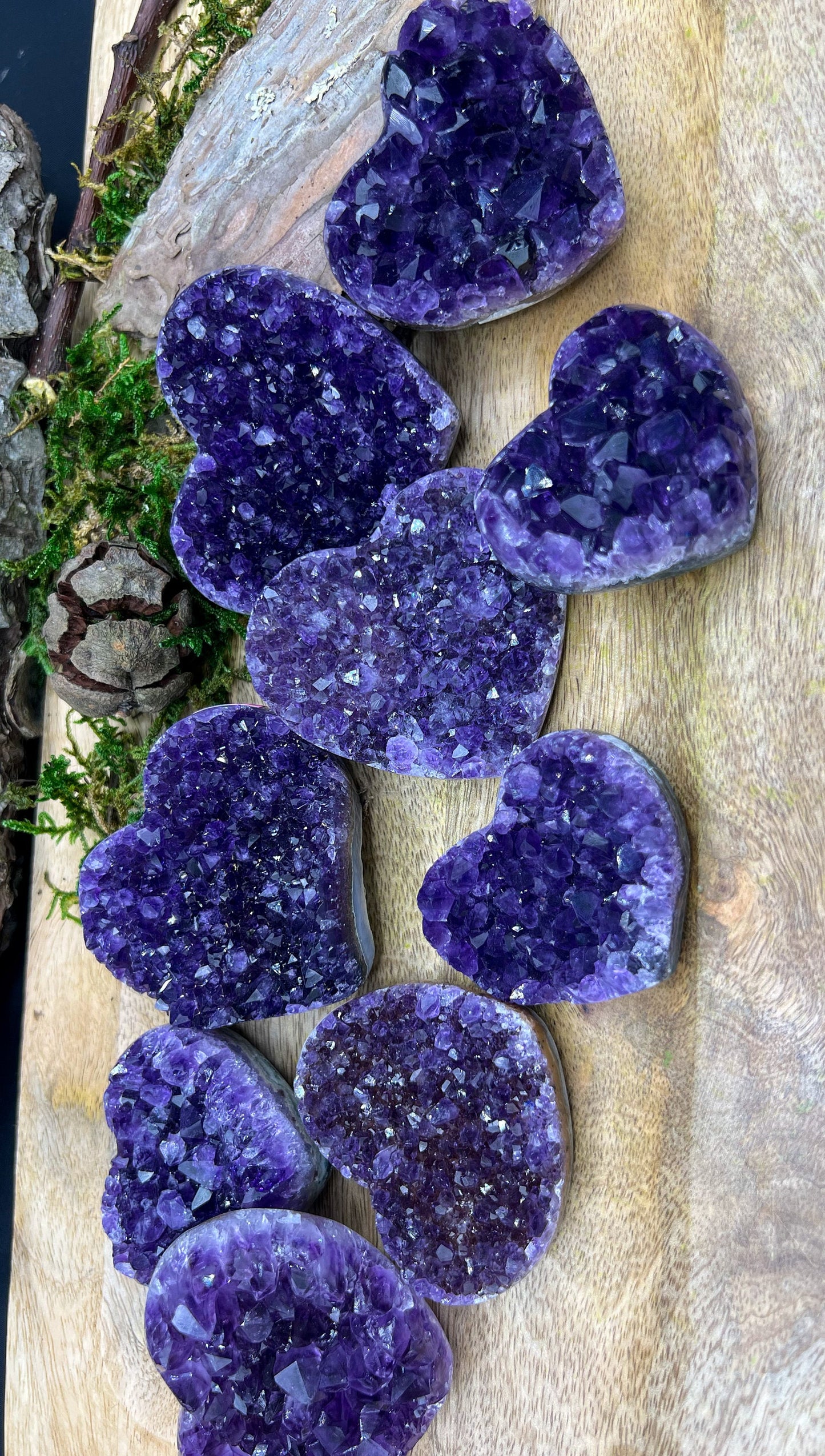Amethyst Drusen Herz handpoliert | Extra AA Qualität | Edelsteine, Heilsteine, Kristalle, Kristall, Natur | spirituell geschenk | druzzy