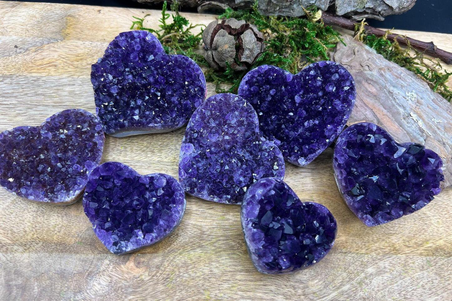 Amethyst Drusen Herz handpoliert | Extra AA Qualität | Edelsteine, Heilsteine, Kristalle, Kristall, Natur | spirituell geschenk | druzzy