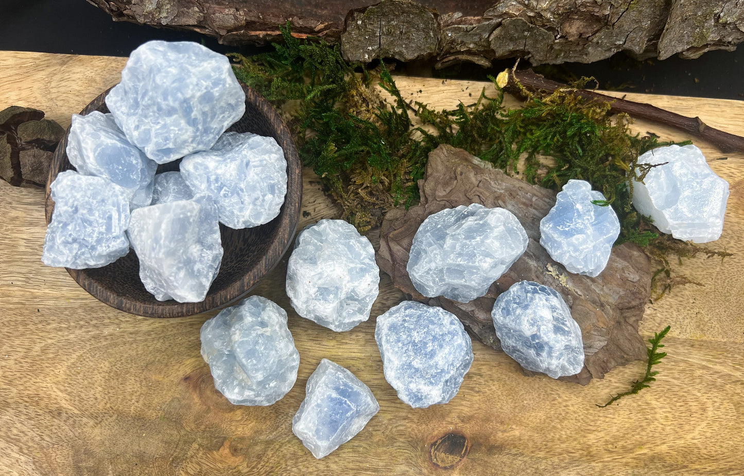 Blauer Calcit Rohsteine | Wassersteine, Heilsteine, Edelsteine, Roh Brocken, Kristalle | Wasser Reinigung,  Geschenk spirituell | blau, Baby