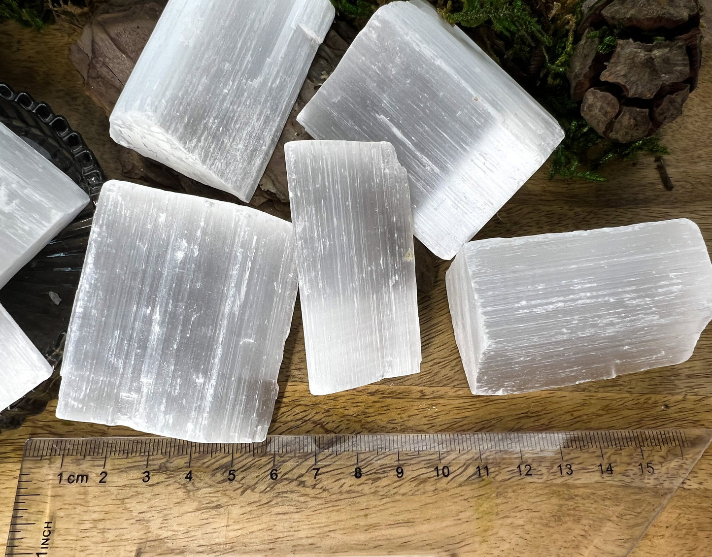 Selenit Roh XL Brocken | Stein des Lichts | Roh Kristall, Heilstein, Edelstein, Mineralien | Geschenk Natur weiß | Reiki Chakra Rohstein