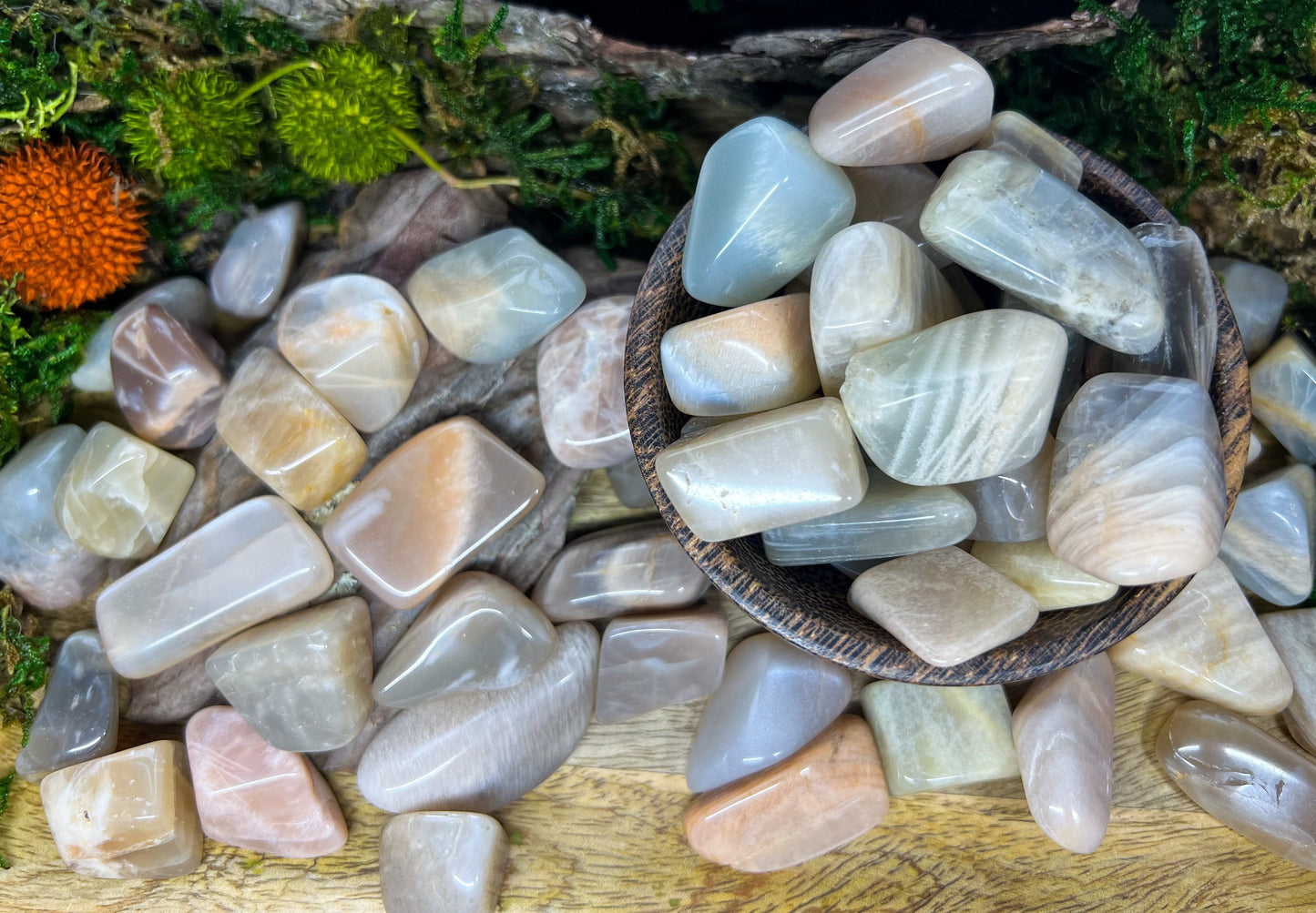 Mondstein Trommelsteine | Kristalle, Heilsteine, Edelsteine | spirituelles Geschenk | Mineralien Chakra