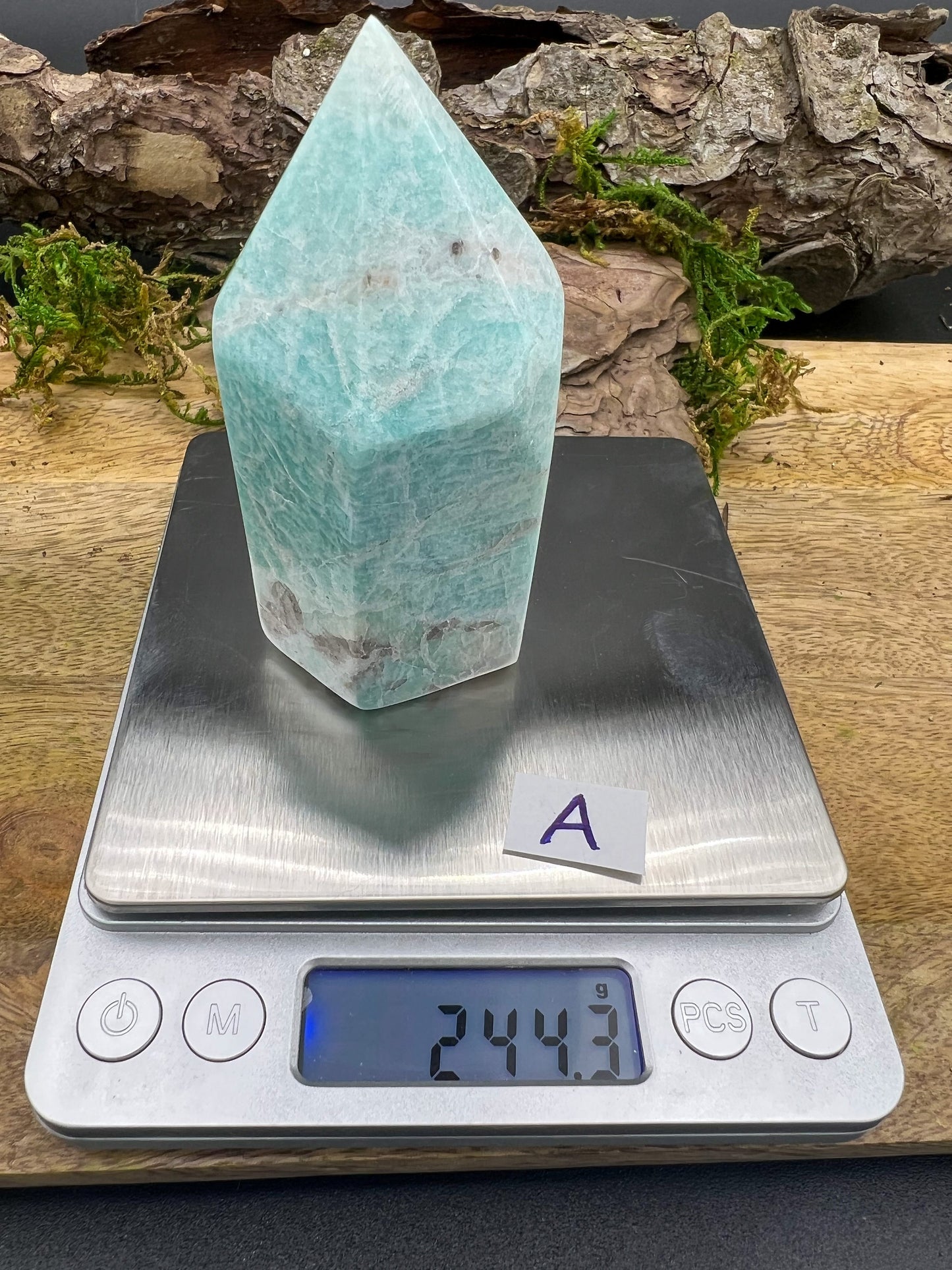 XL Amazonit Turm / Obelisk | Raumaufsteller | Kristall, Heilstein, Edelstein, Mineralien | türkis, blau | Geschenk Spiritualität, Deko