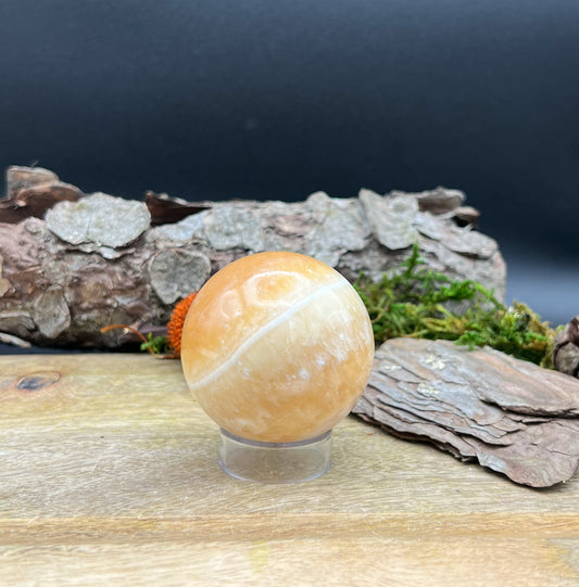 Orangencalcit Sphere | Kristallkugel