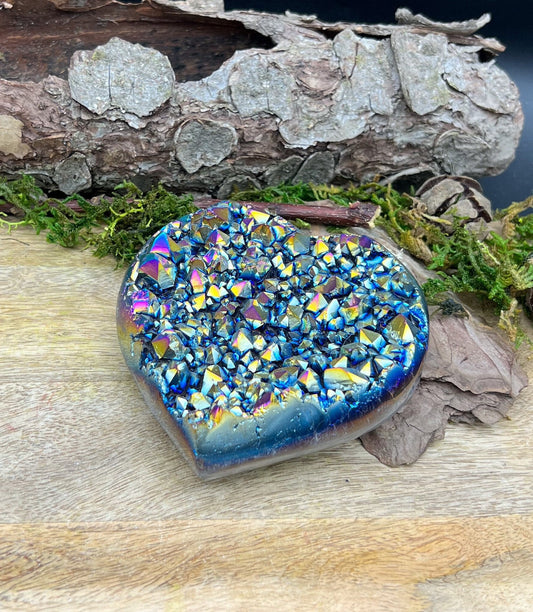 XL Amethyst Druse Titanium Aura