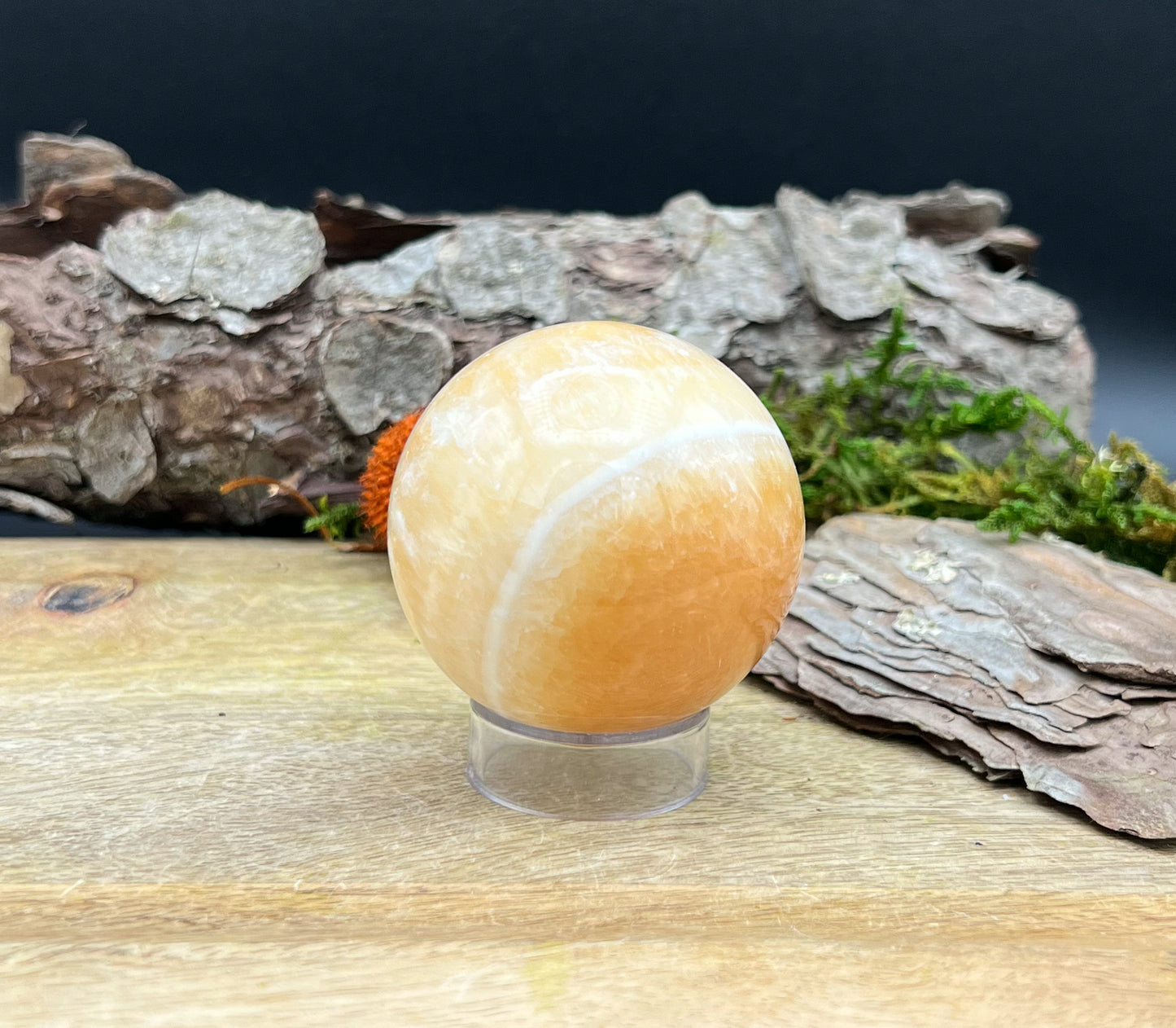 Orangencalcit Sphere | Kristallkugel