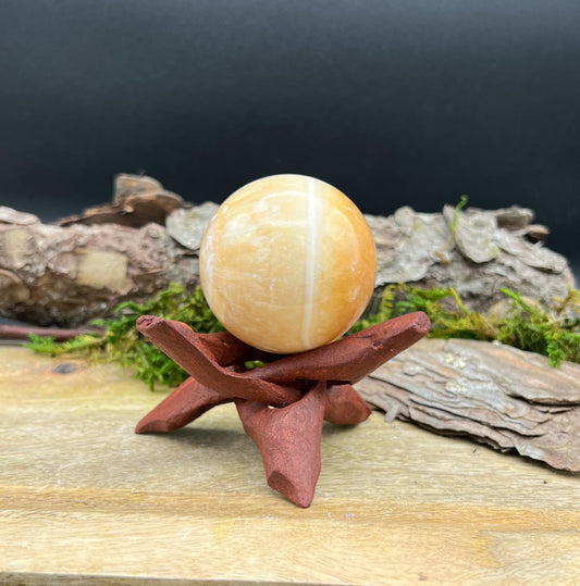 Orangencalcit Sphere | Kristallkugel